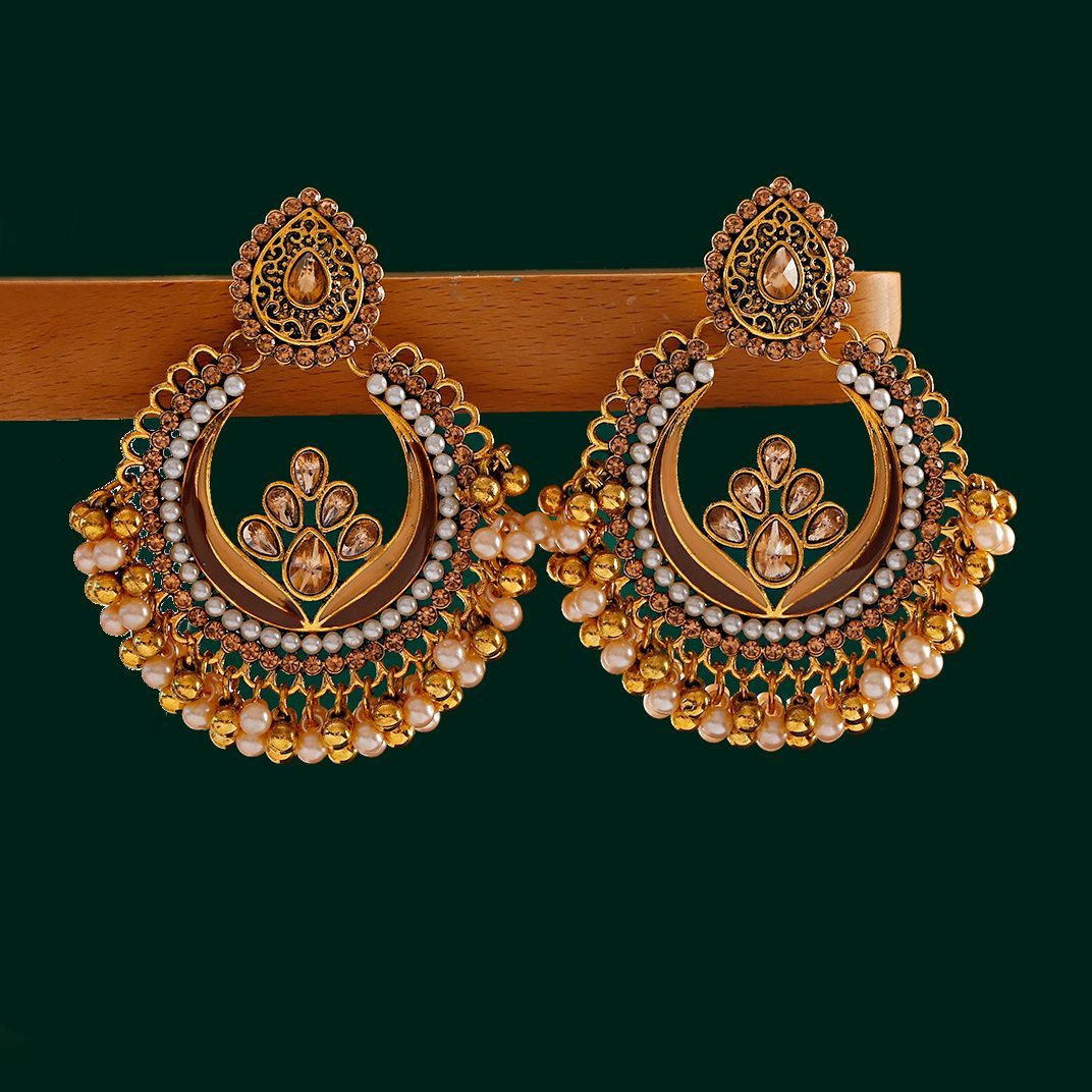 Indian Wedding Supply - أقراط Jhumka الهندية للنساء ، أقراط