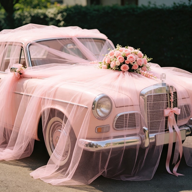 Wedding Balloon Arch - ستارة سقف شفافة من التول باللون