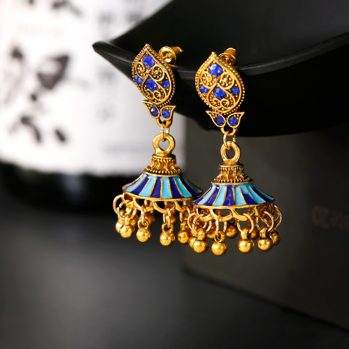Indian Wedding Supply - المرأة الأفغانية خمر الهندي Jhumka مجوهرات
