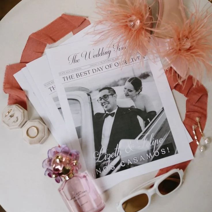 Wedding Supply Business - صورة مخصصة بطاقة صحيفة لدعوة الزفاف