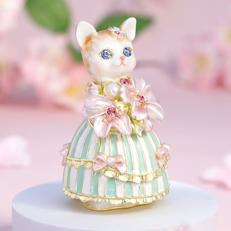 Wedding Lulu - صندوق مجوهرات مطلي بالمينا بتصميم إبداعي