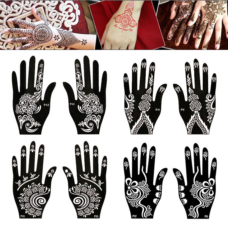 2 قطعة الحناء الوشم الإستنسل ق - مراجعة Indian Wedding Supply وسعره