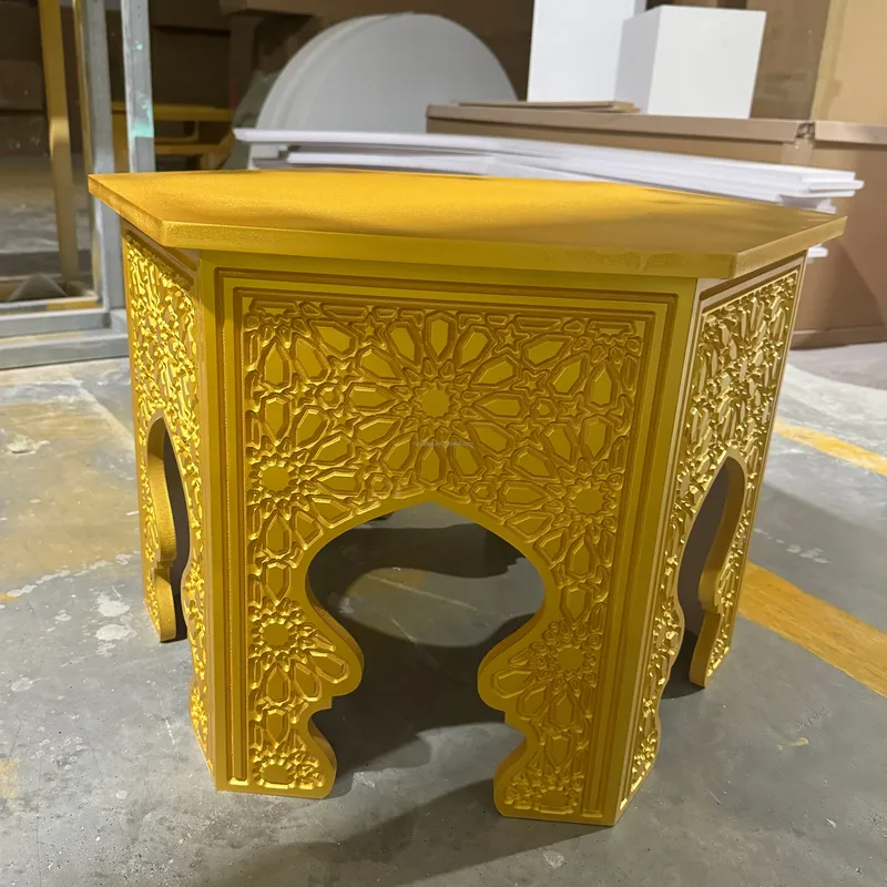 طاولة جانبية دائرية بنمط زهور  - مراجعة Indian Wedding Decor Supply وسعره
