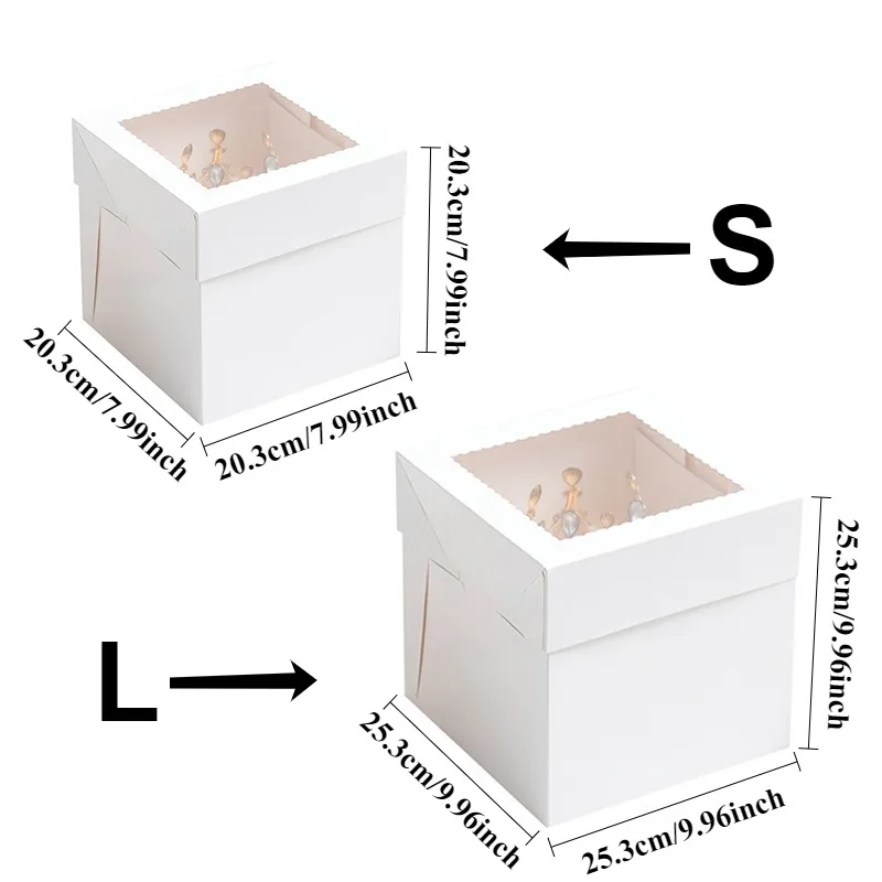 صناديق كيك بيضاء للاستخدام مرة - مراجعة Wedding Decoration Supply وسعره