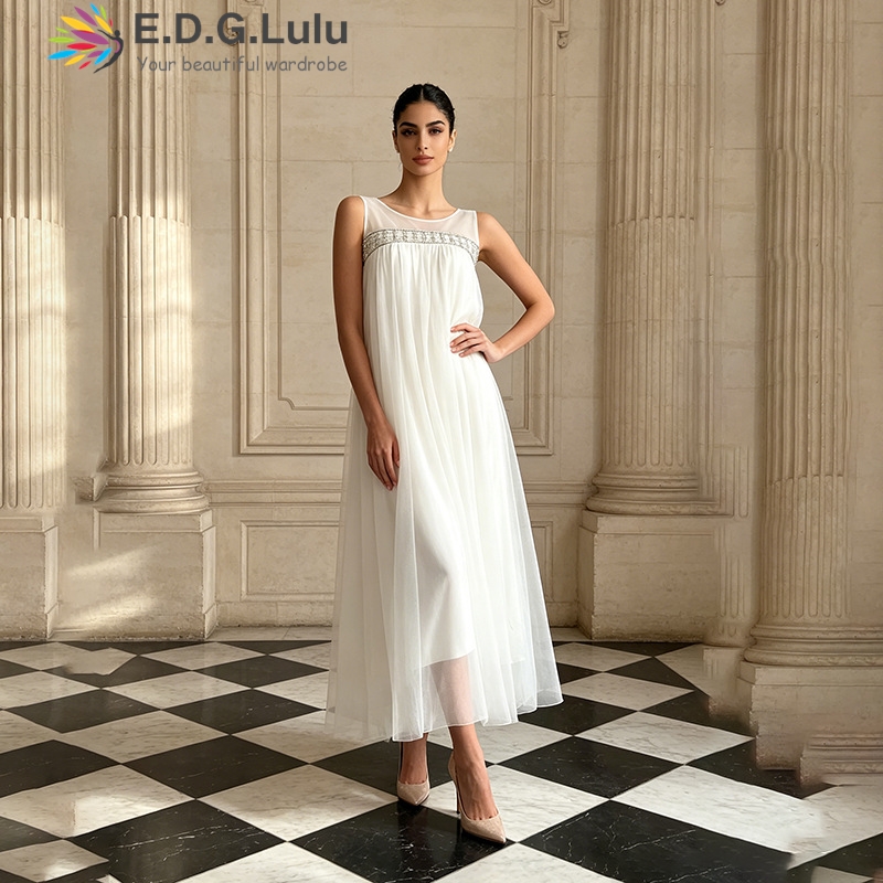 EDGLuLu فستان طويل عالي الجودة - مراجعة Wedding Lulu وسعره